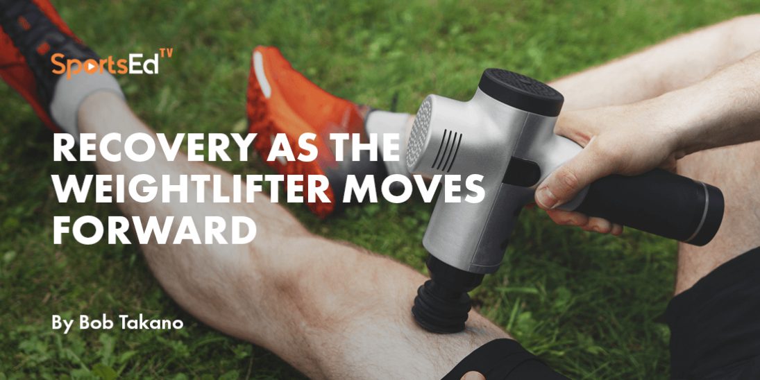 Recovery as the weightlifter moves forward